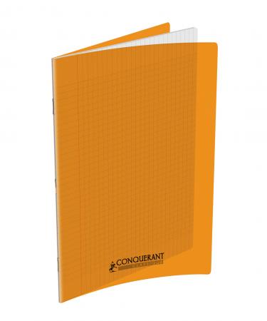 CAHIER 24*32 PIQ 96P SEYES PP ORANGE 90G CONQ7