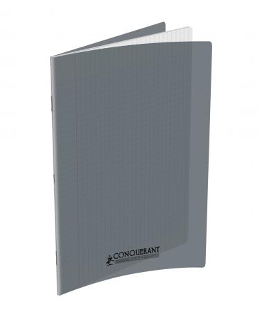 CAHIER 24*32 PIQ 96P SEYES PP GRIS 90G CONQ7