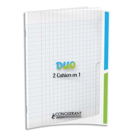 CAHIER 17*22 PIQ 96P SEYES DUO 90G INCOLORE PP CONQ7