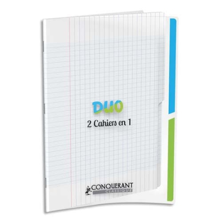 CAHIER 24*32 PIQ 96P SEYES PP INCOLORE DUO 90G CONQ7