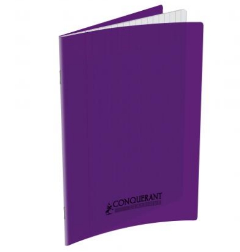 CAHIER 17*22 PIQ 96P SEYES 90G VIOLET PP CONQ7