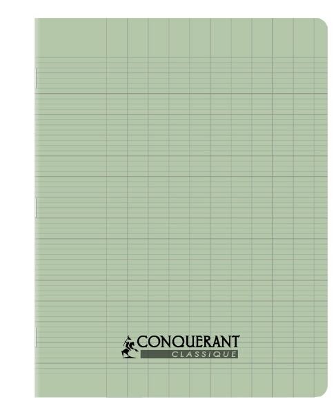 CAHIER 17*22 PIQ 96P SEYES 90G VERT TENDRE PP CONQ7