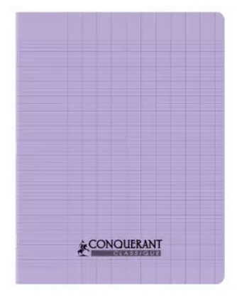 CAHIER 17*22 PIQ 96P SEYES 90G LILAS PP CONQ7