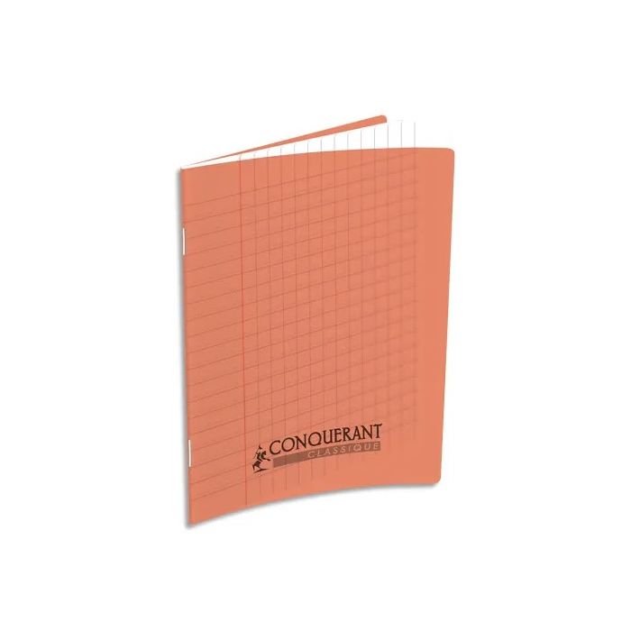 CAHIER 17*22 PIQ 96P SEYES 90G ABRICOT PP CONQ7