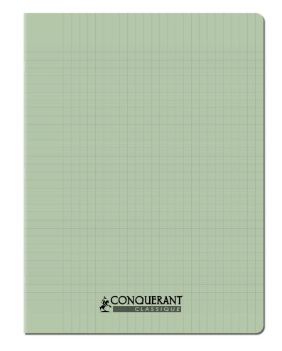 CAHIER 24*32 PIQ 96P SEYES PP VERT TENDRE 90G CONQ7