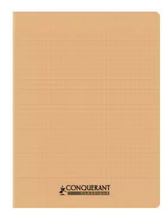 CAHIER 24*32 PIQ 96P SEYES PP ABRICOT 90G CONQ7