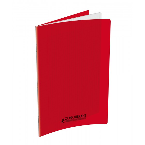 CAHIER 24*32 PIQ 140P SEYES PP ROUGE 90G CONQ7