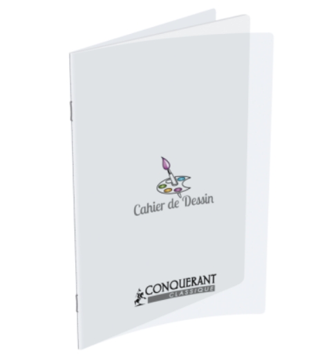 CAHIER 17*22 DESSIN PIQ 32P 90G CONQ7