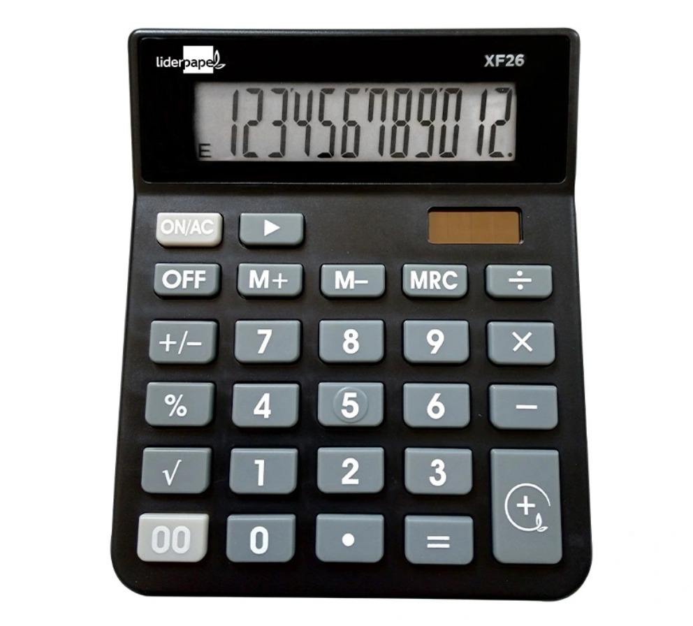 CALCULATRICE LP 12 CHIFFRES SOLAIRE + PILES