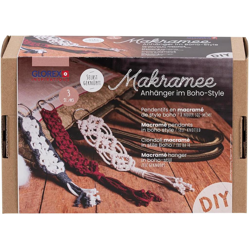 KIT CREATIF PORTE CLES MOYEN MACRAME