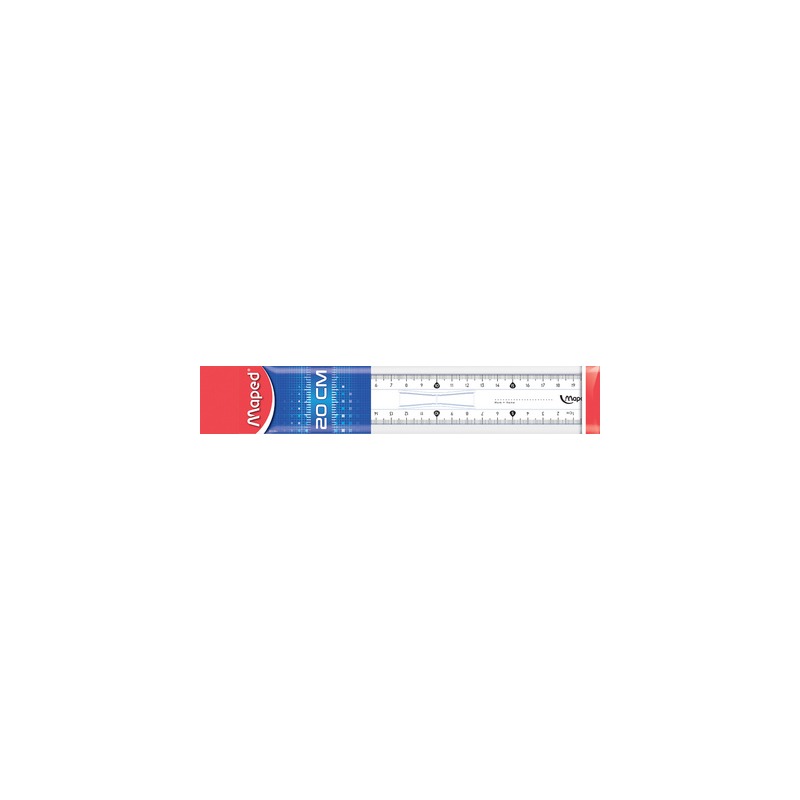 REGLE PLATE 20 CM ESSENTIAL MAPED                 