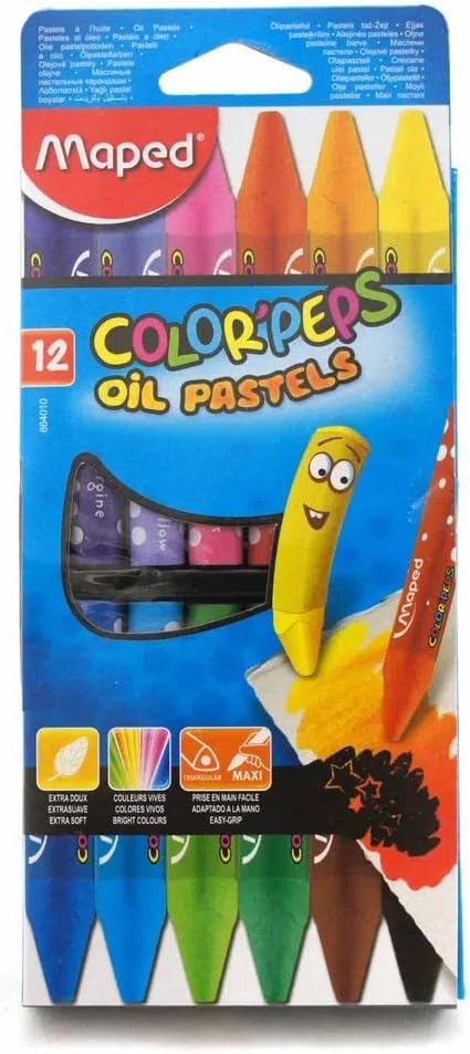 PASTEL A L HUILE X12 MAPED