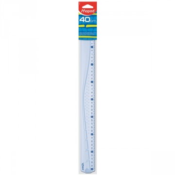 REGLE PLATE 40CM ESSENTIAL MAPED                  