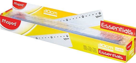REGLE PLATE 30CM ESSENTIAL MAPED                  