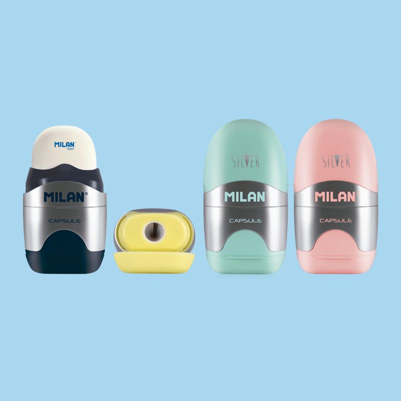 GOMME + TAILLE CRAYON CAPSULE SILVER MILAN