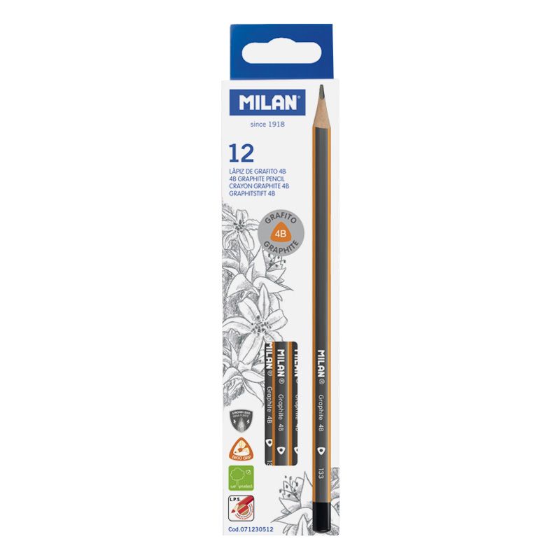 CRAYON 4B GRAPHITE TRIANGULAIRE MILAN