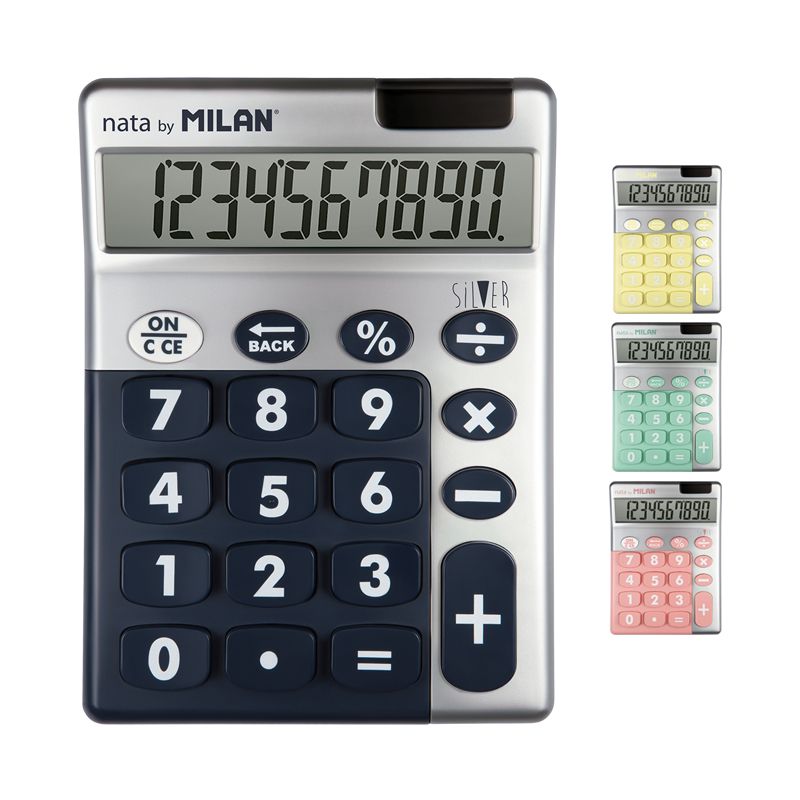 CALCULATRICE MILAN POCHE 10 CHIFFRES CLR VIVES ASST 14.5X10.5X2.8CM