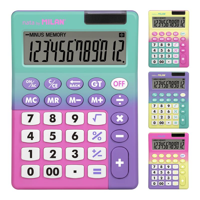 CALCULATRICE MILAN 12 CHIFFRES SUNSET 16.3X11.6X3.7CM