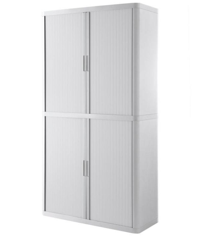 ARMOIRE A RIDEAUX 2M CORPS BLANC RIDEAUX BLANC PAPERFLOW