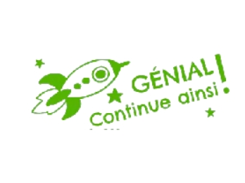 TAMPON NIO SCHOOL &quot;GENIAL CONTINUE AINSI&quot; COLOP
