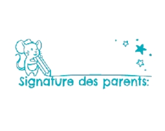 TAMPON NIO SCHOOL &quot;SIGNATURE DES PARENTS&quot; COLOP