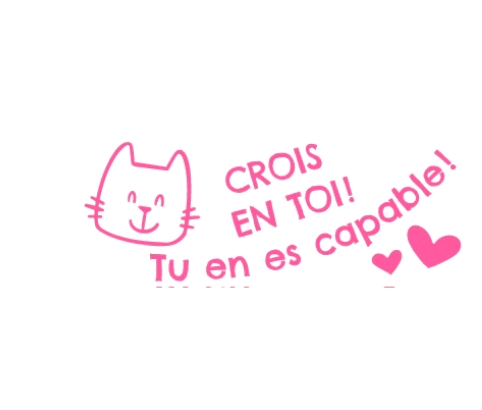 TAMPON NIO SCHOOL &quot;CROIS EN TOI TU EN ES CAPABLE&quot; COLOP