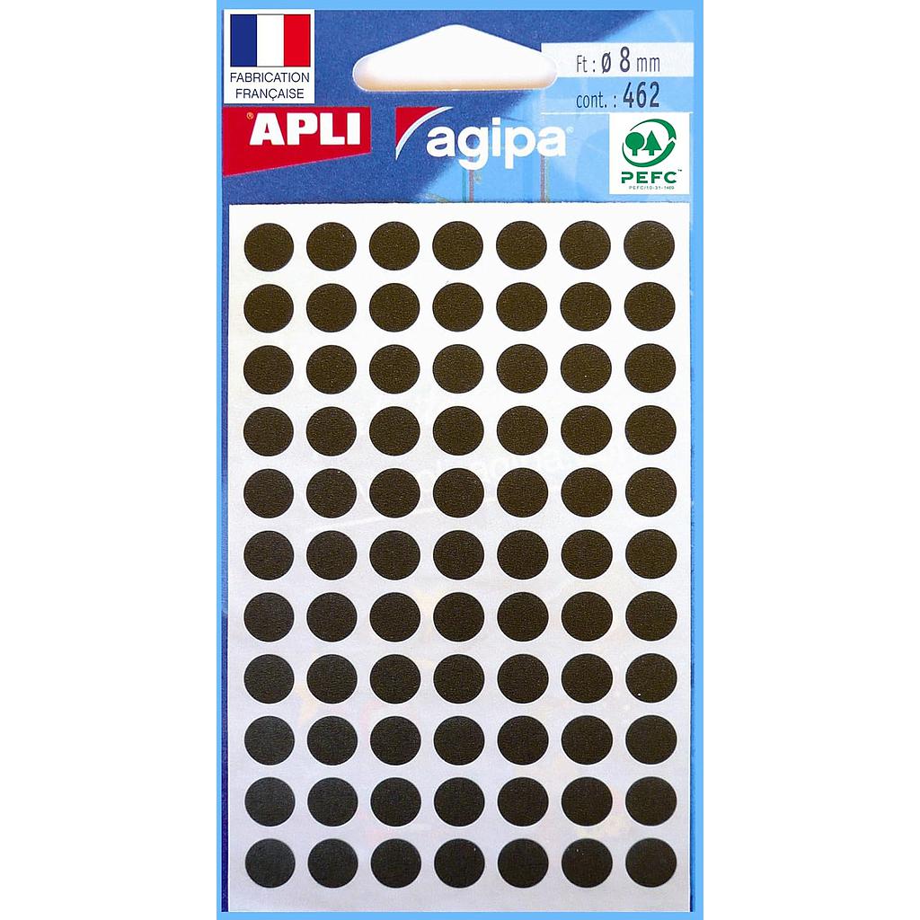 PASTILLES 8MM NOIR SACHET 6F AGIPA