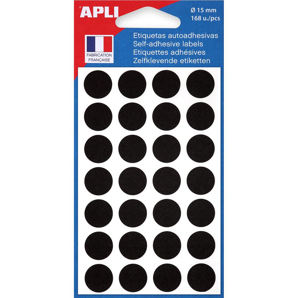 PASTILLES 15MM NOIR SACHET 168 PASTILLES AGIPA