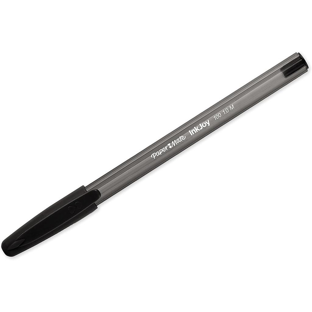 STYLO BILLE INKJOY 100 CAP PAPER MATE NOIR
