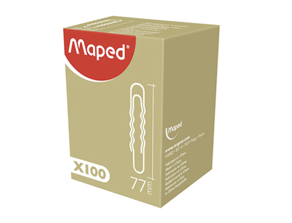 ATTACHE LETTRE ONDULE NICKEL 77MM *100 MAPED