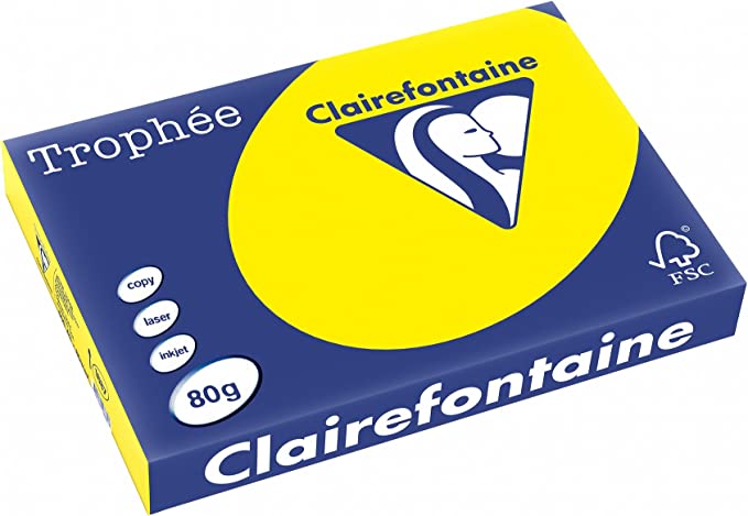 RAM A4 80G JAUNE SOLEIL TROPHEE CLAIREFO          