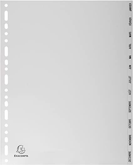 INTER POLYPRO A4 MENSUEL GRIS                     